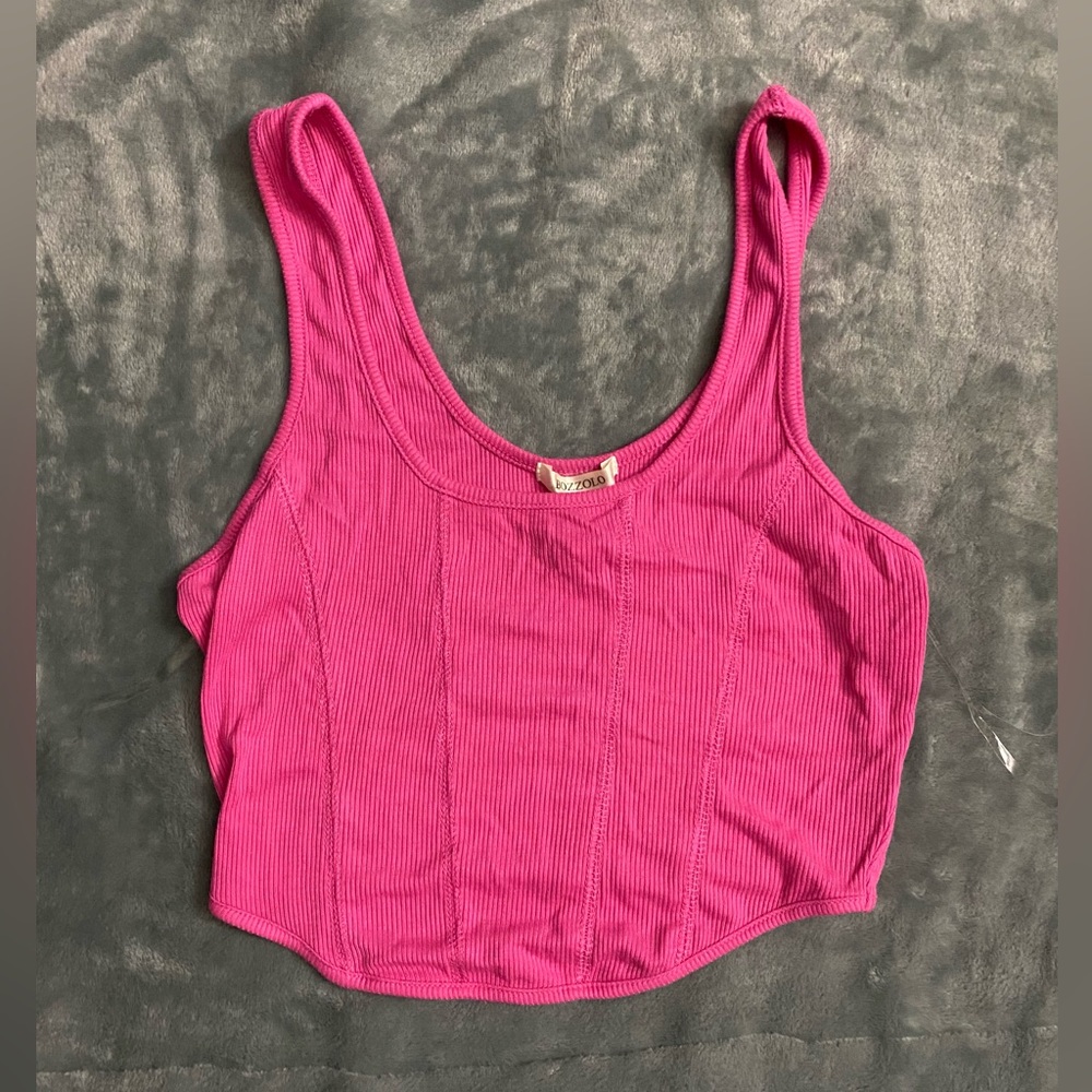 Hot Pink Cropped Tank Bozzolo Size medium